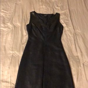 Short, Dark blue with leather black.